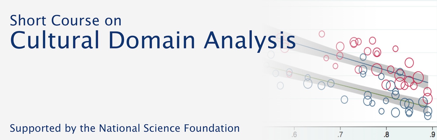 Short Course on Cultural Domain Analysis